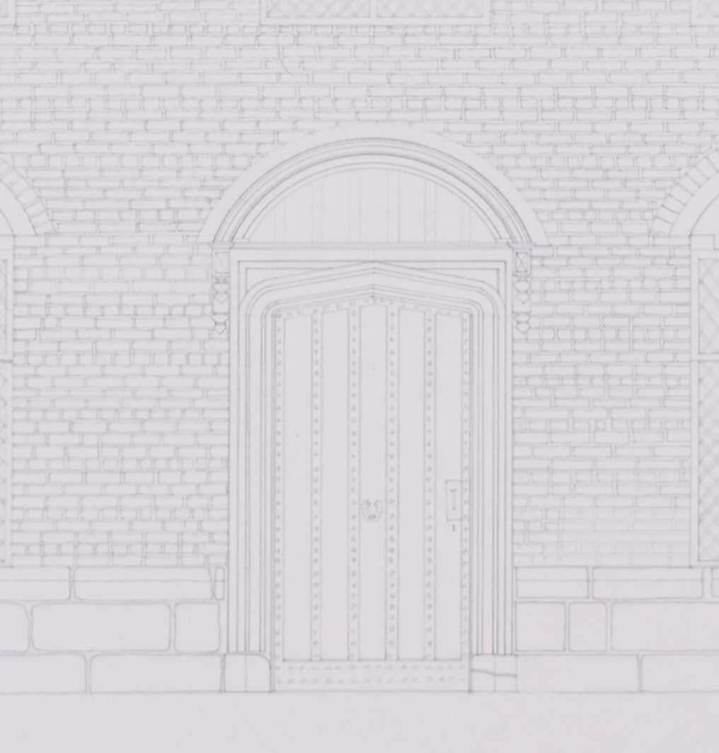 Rufford Old Hall, Pencil Drawing By M R A Hollis photo for sale