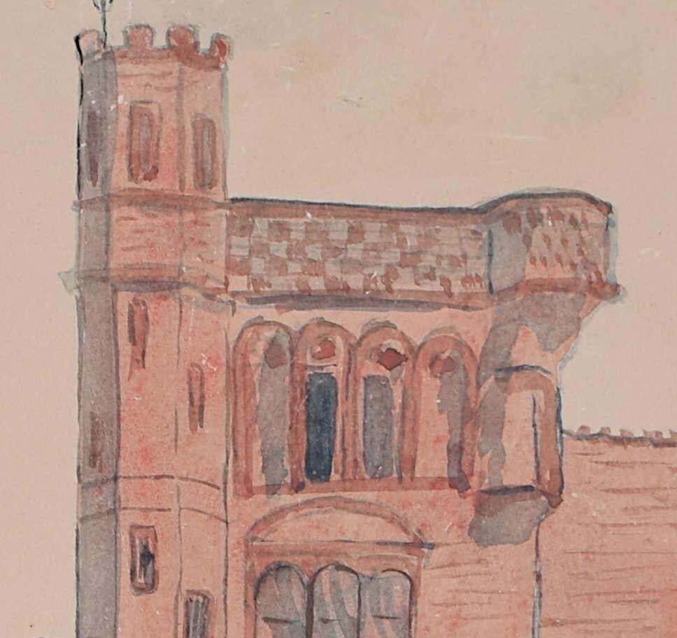 Girton College, Cambridge, Watercolour By Joy Fox (1940) photo furniture