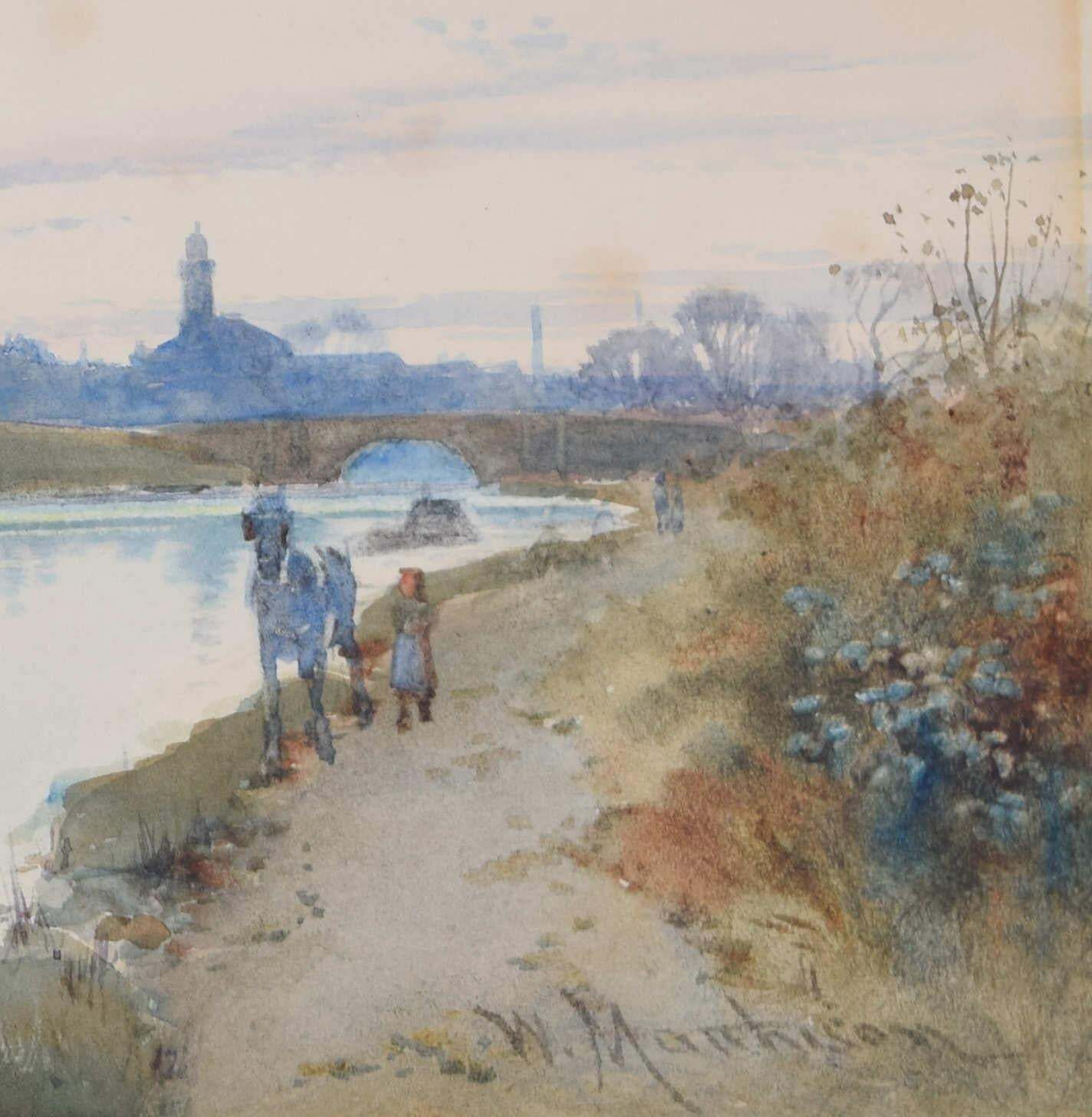 Spires Of Oxford From The Canal, Watercolour By William Matthison photo 255.0