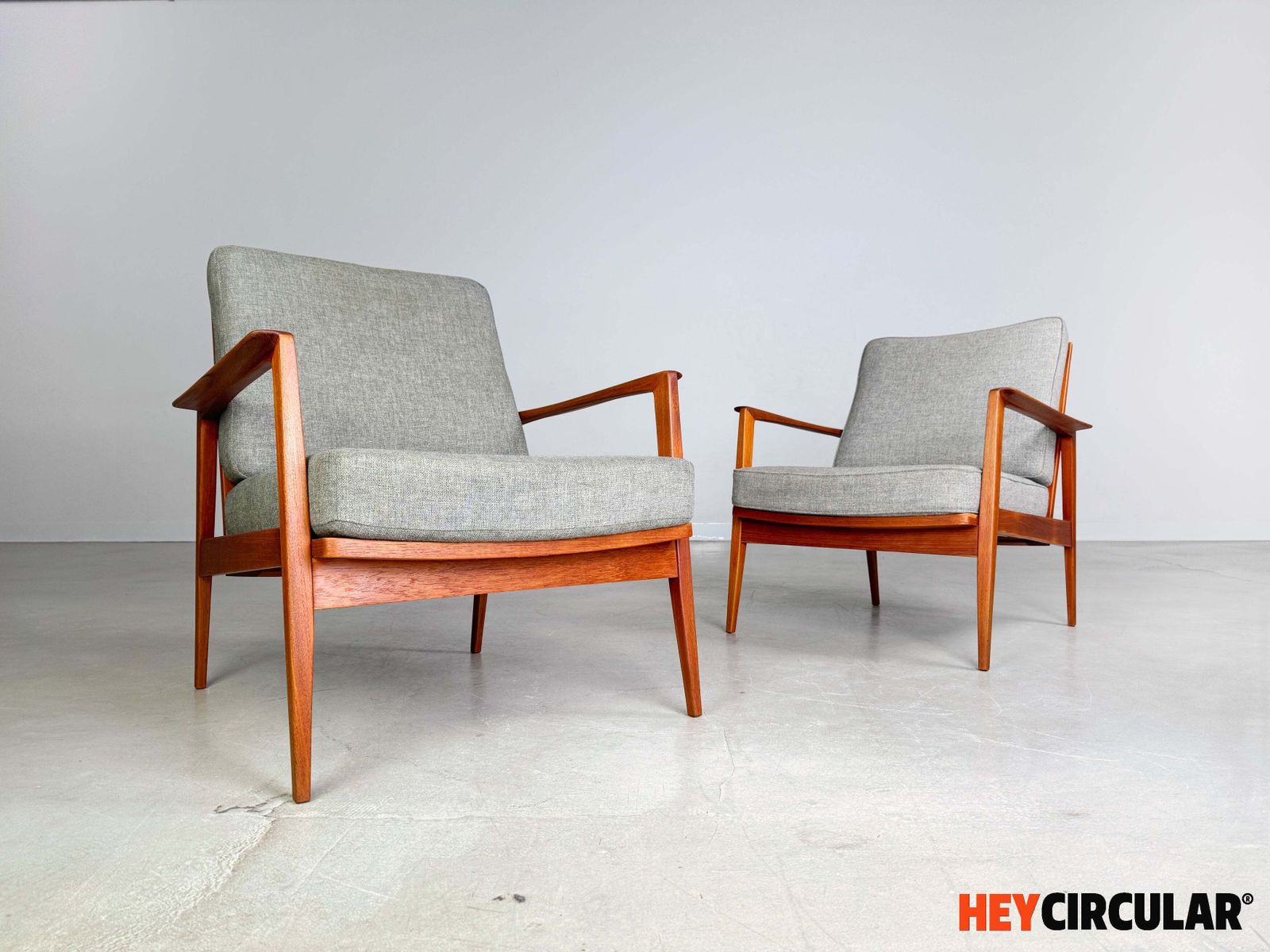Set Of 2 Midcentury Armchairs Easy Chair Knoll Antimott Teak 1960 photo furniture