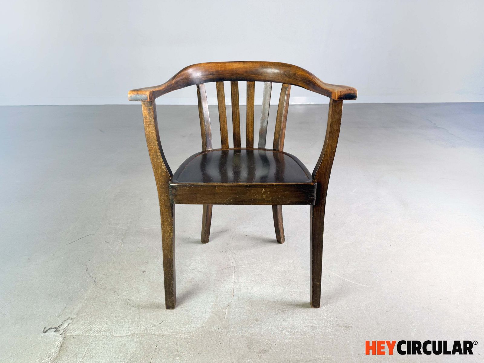 Vintage Stoel – Gebogen Hout, Koffiehuis, Mid Century Fauteuil, Eiken photo Meubels