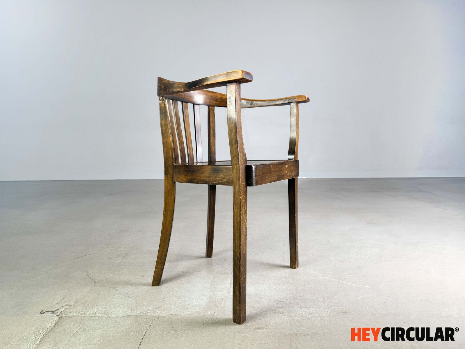 Vintage Stoel – Gebogen Hout, Koffiehuis, Mid Century Fauteuil, Eiken photo vintage
