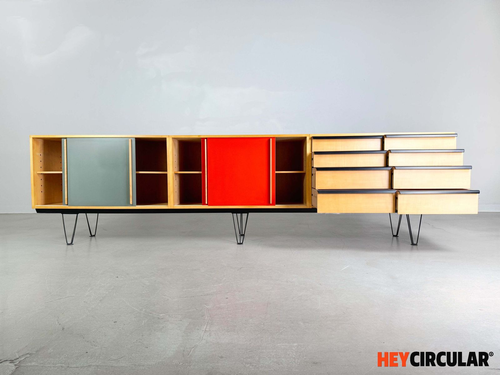 Original Alfred Altherr Sideboard Freba 330cm Switzerland 1950s photo for sale