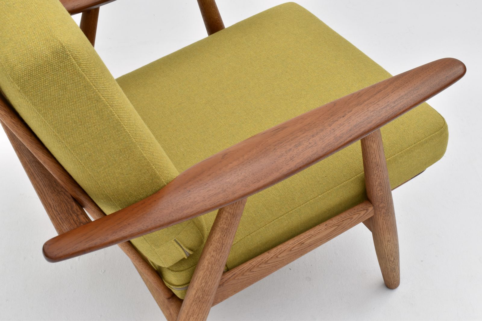 Hans Wegner Ge240 Oak & Teak Cigar Chair For Getama photo vinterior
