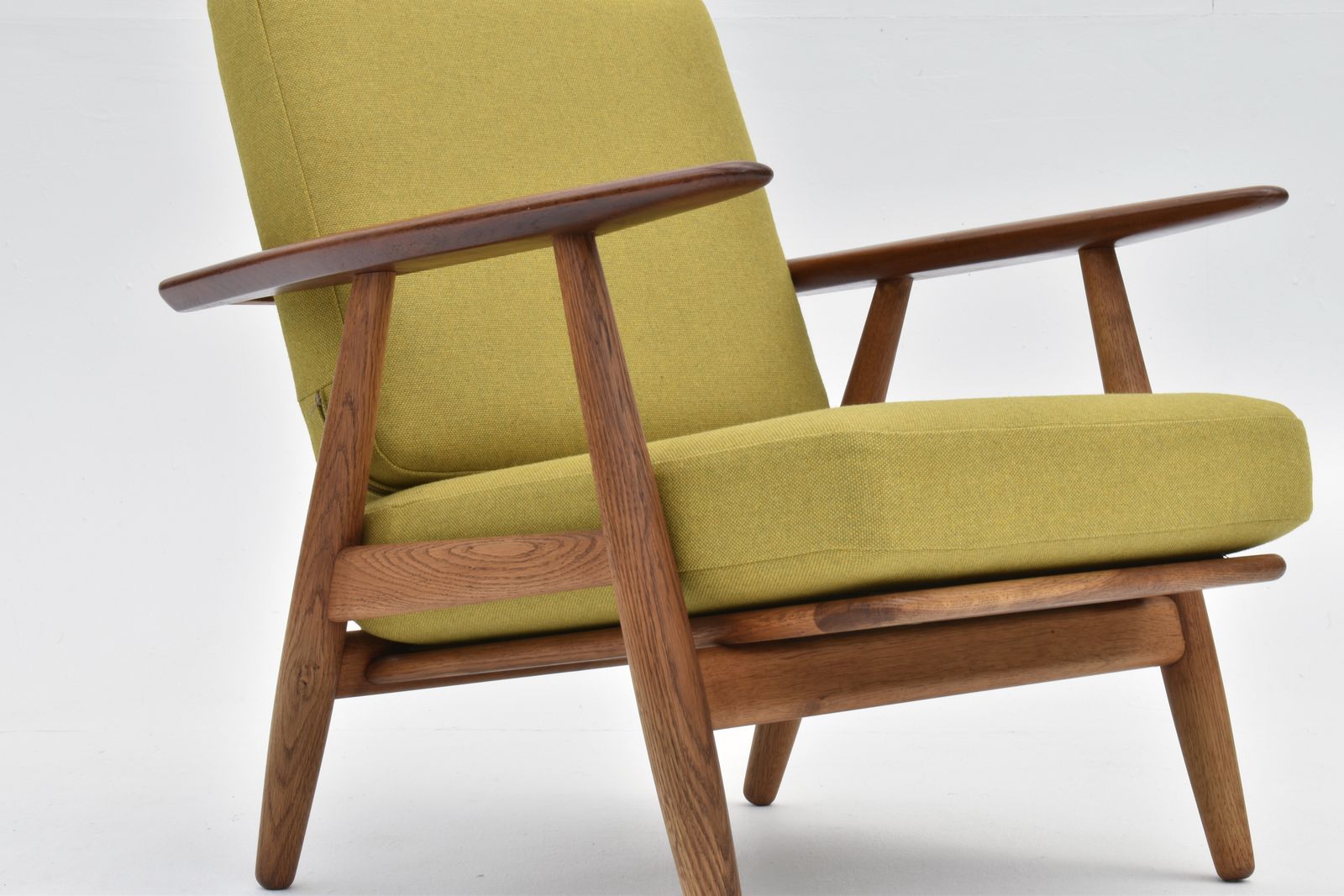 Furniture Hans Wegner Ge240 Oak & Teak Cigar Chair For Getama photo