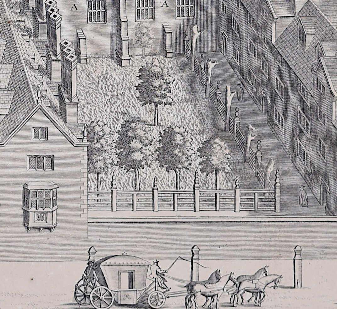 Sidney Sussex College, Cambridge Engraving By David Loggan 1690 photo furniture