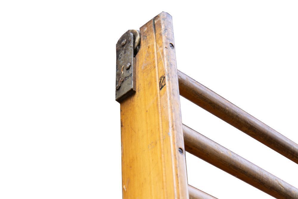 385.0 Large Wooden Shop Display Ladders photo