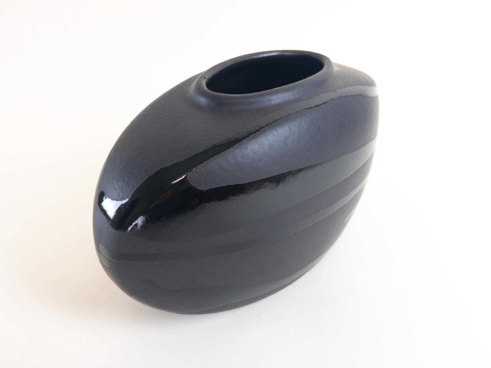 West German Pottery   Black Drip Ceramic Vase By Bay Keramik 690 13   Modern Minimalist Vase photo 57.0