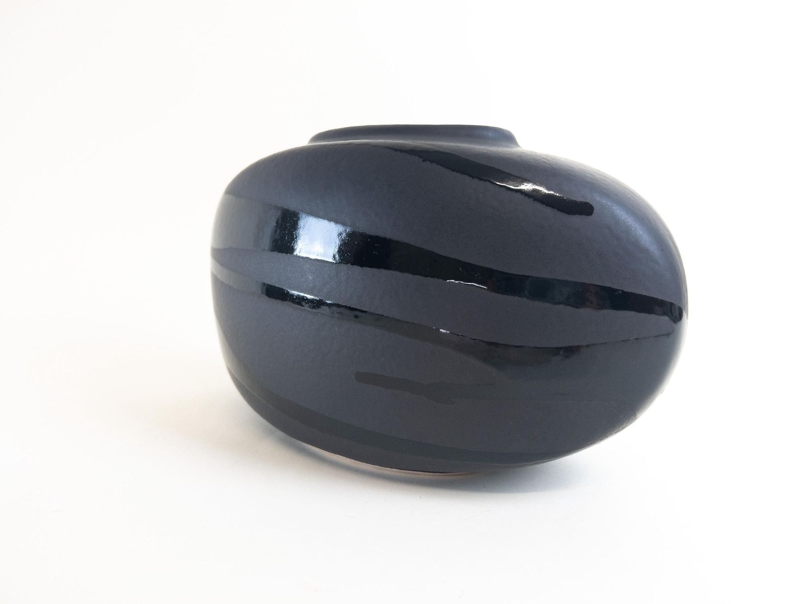 West German Pottery   Black Drip Ceramic Vase By Bay Keramik 690 13   Modern Minimalist Vase photo buy