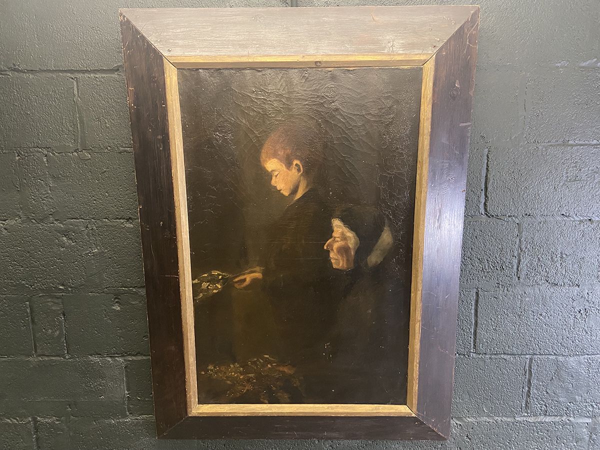 Large Painting, Oil On Canvas, Framed, French, Circa 19th Century photo 1550.0