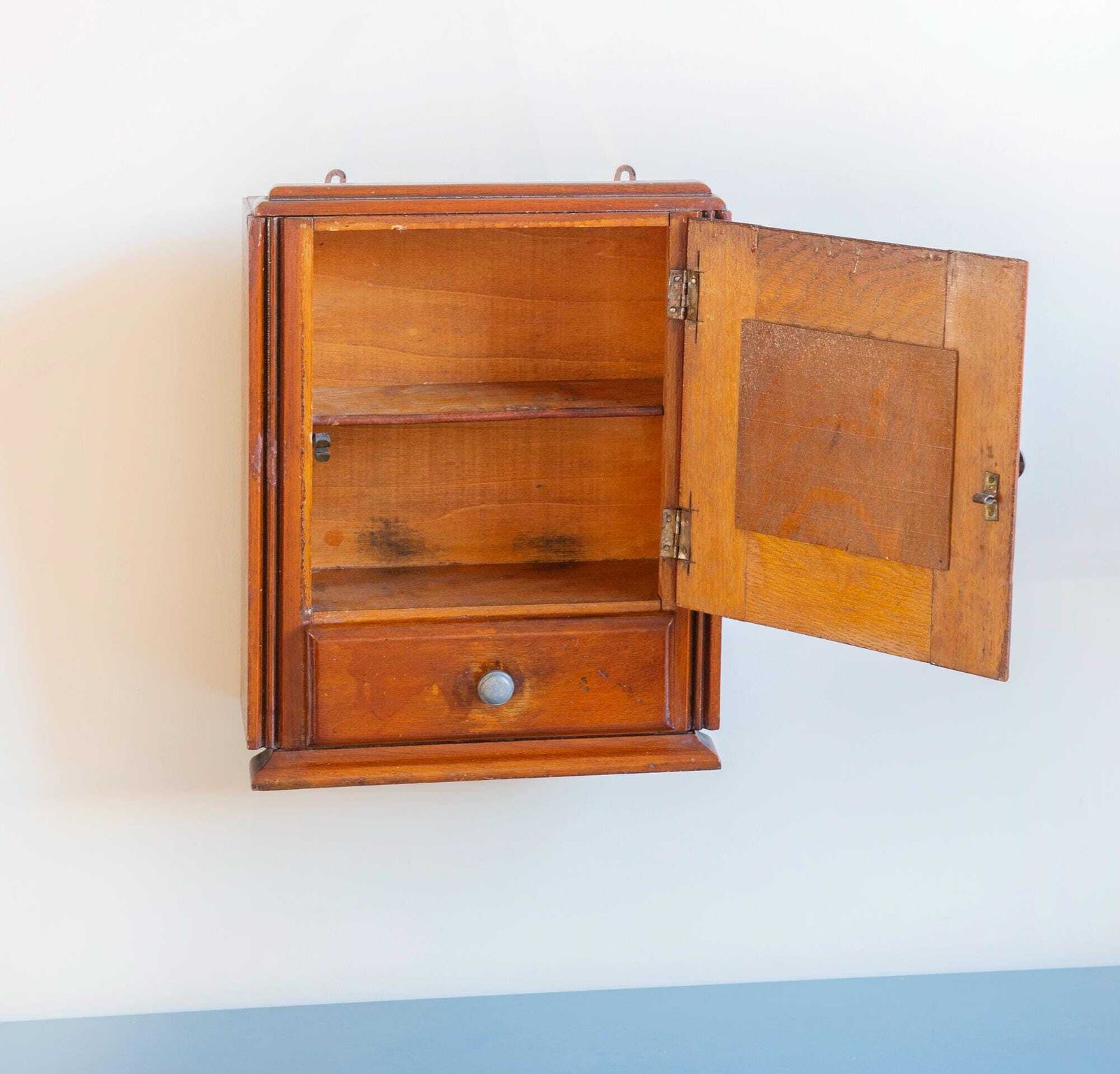 Wall Cabinet With Mirror, Antique Apothecary Chest, Art Deco Storage Unit, Dutch Medicine Cabinet, Bathroom Furniture photo Furniture