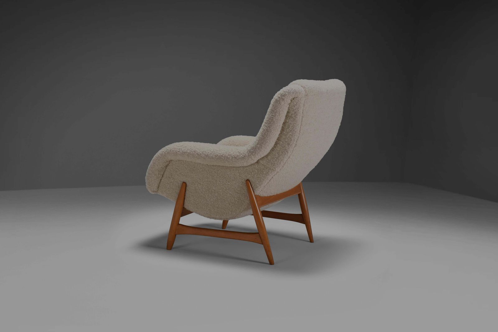 Rare Lounge Chair By Bengt Ruda For Artifort In Wool Fabric, 1960s photo buy