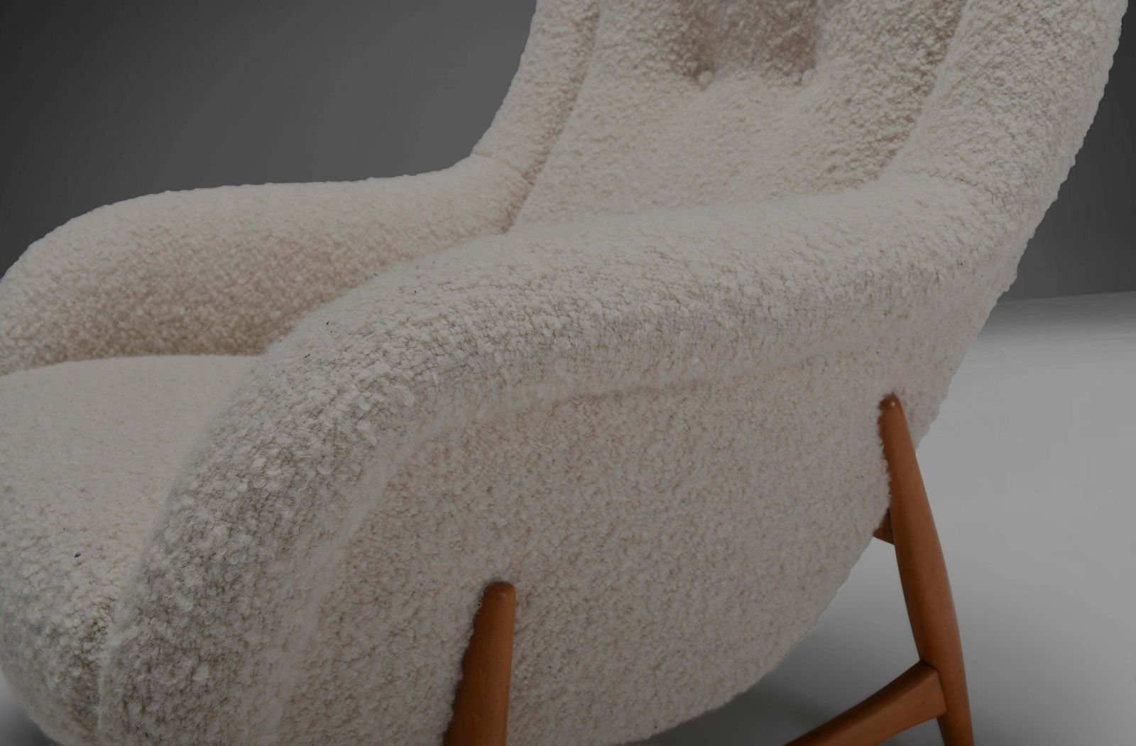 photo for sale Rare Lounge Chair By Bengt Ruda For Artifort In Wool Fabric, 1960s