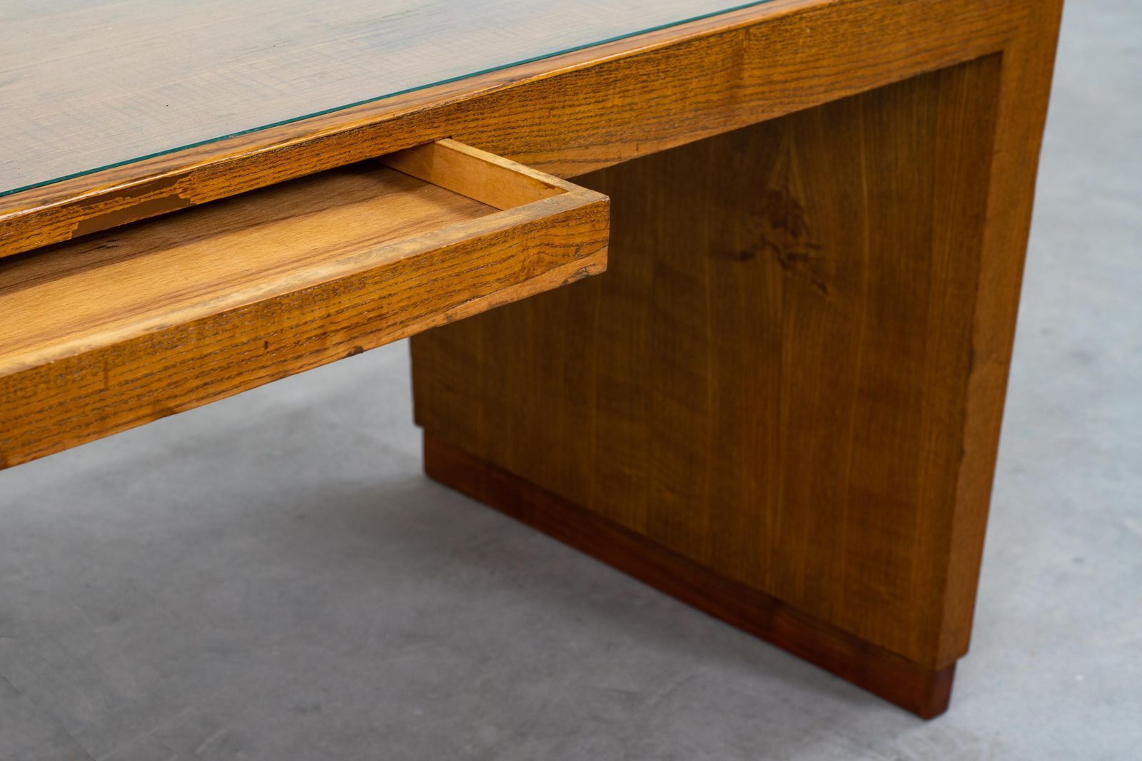 Gio Ponti Low Rectangular Table In Wood And Glass For Bnl 1950s Italy photo 5691.0