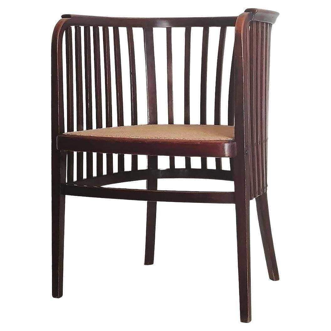 Marcel Kammerer Original Gerbruder Thonet Armchair Model 6522 In Beech And Cane 1909