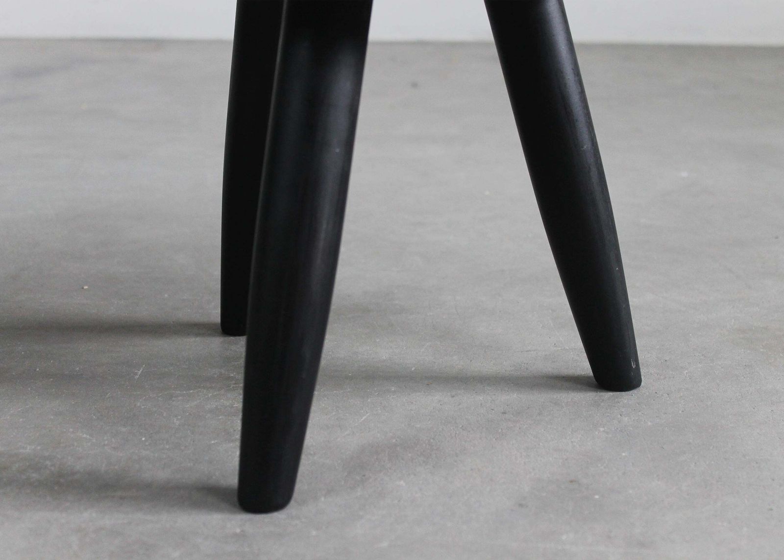 Charlotte Perriand Set Of Two Black Stools In Wood 1950s photo 2192.0