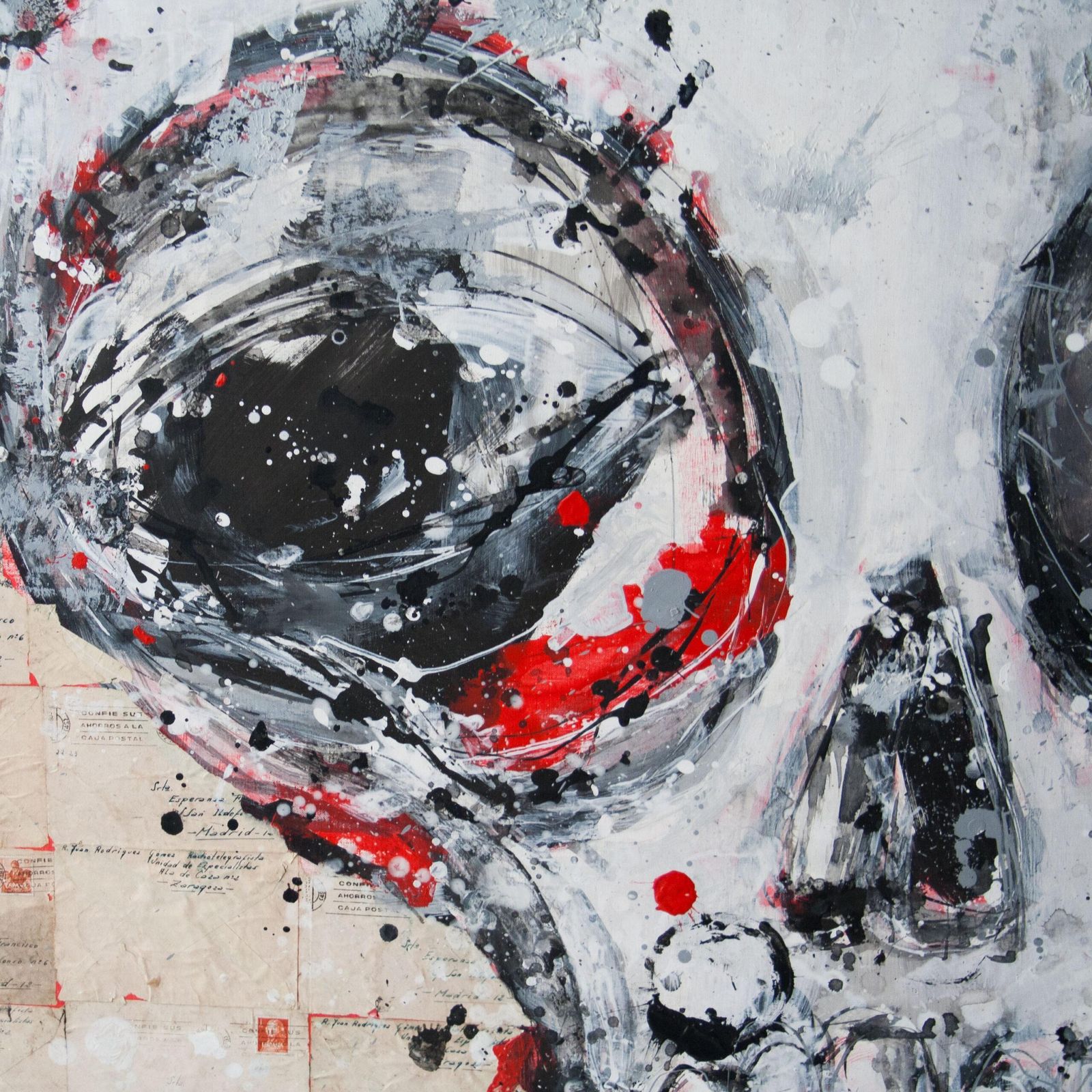 "Skull On Love Letters" By Aaron Bueso. Spain, 2018. photo Art