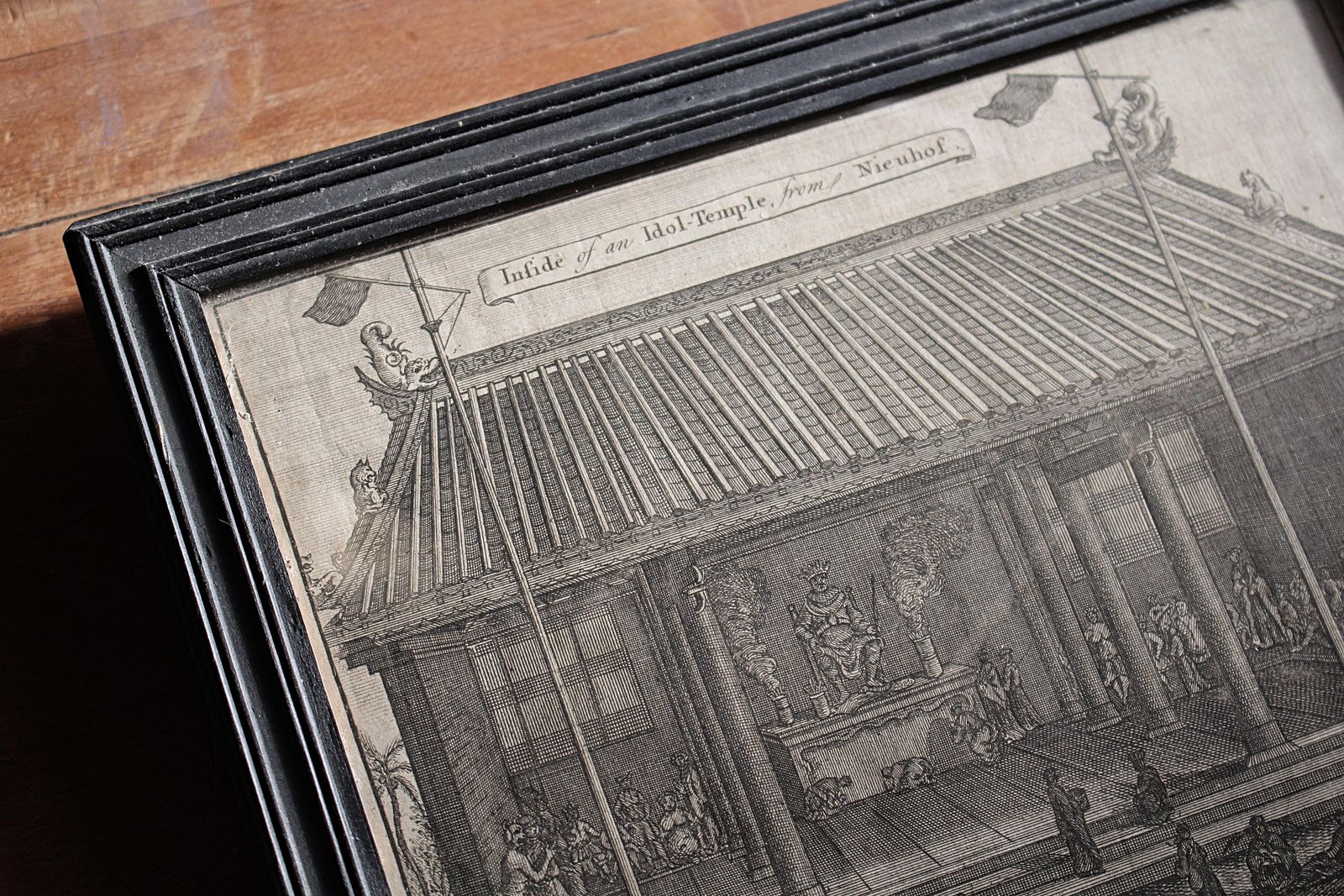 18th Century Ethnographic Interest Asian Natives & Temples Framed Engravings photo buy