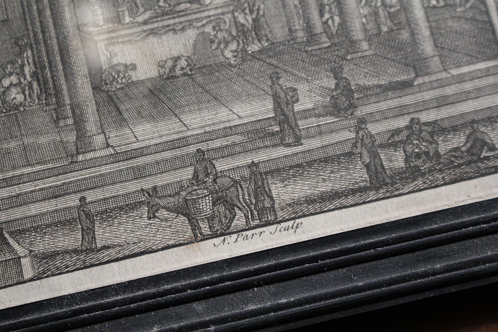 18th Century Ethnographic Interest Asian Natives & Temples Framed Engravings photo vintage