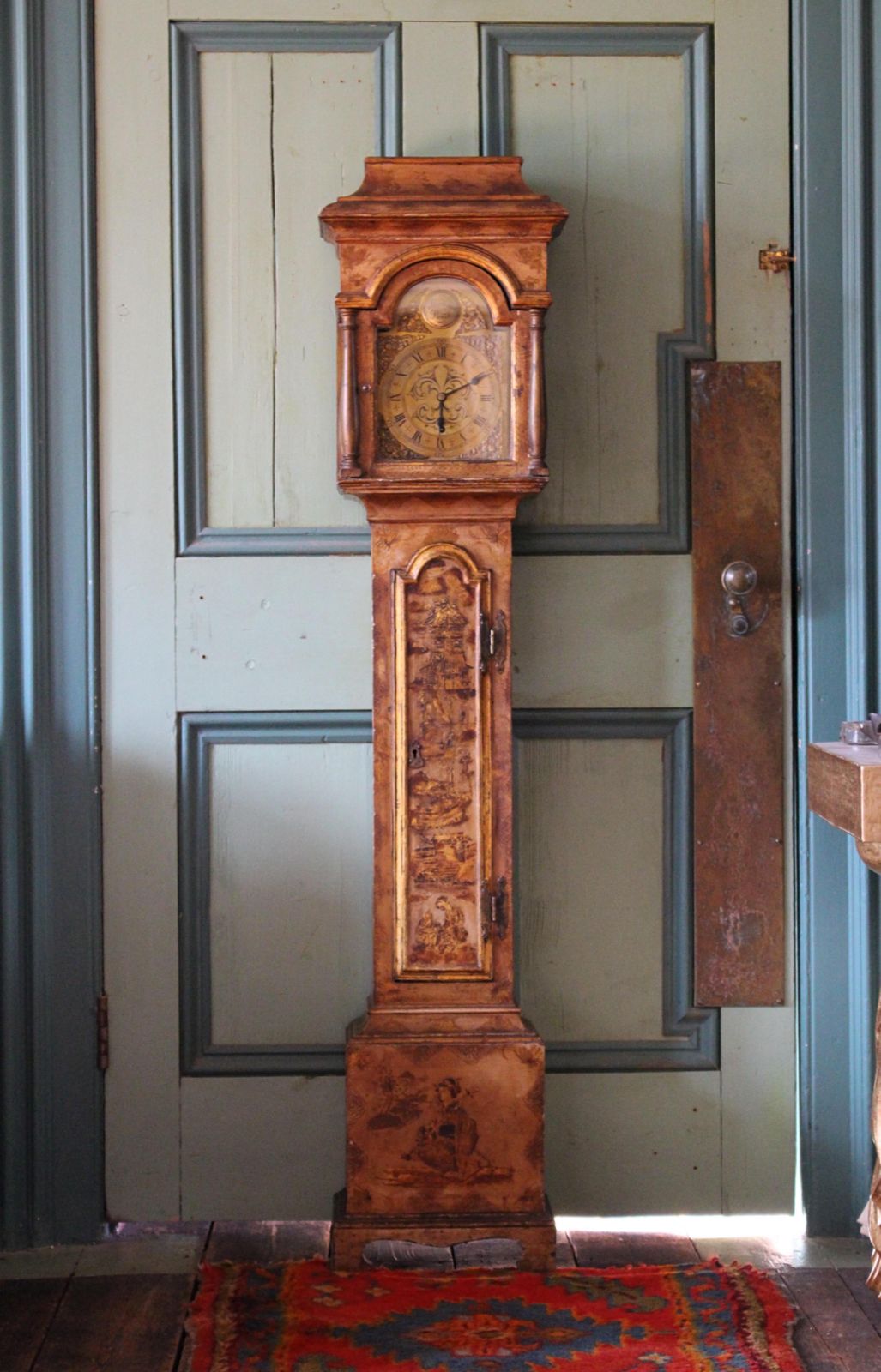 Winterhalder & Hofmeier Schwarzenbach Chinoiserie Small Grandmother Clock photo for sale