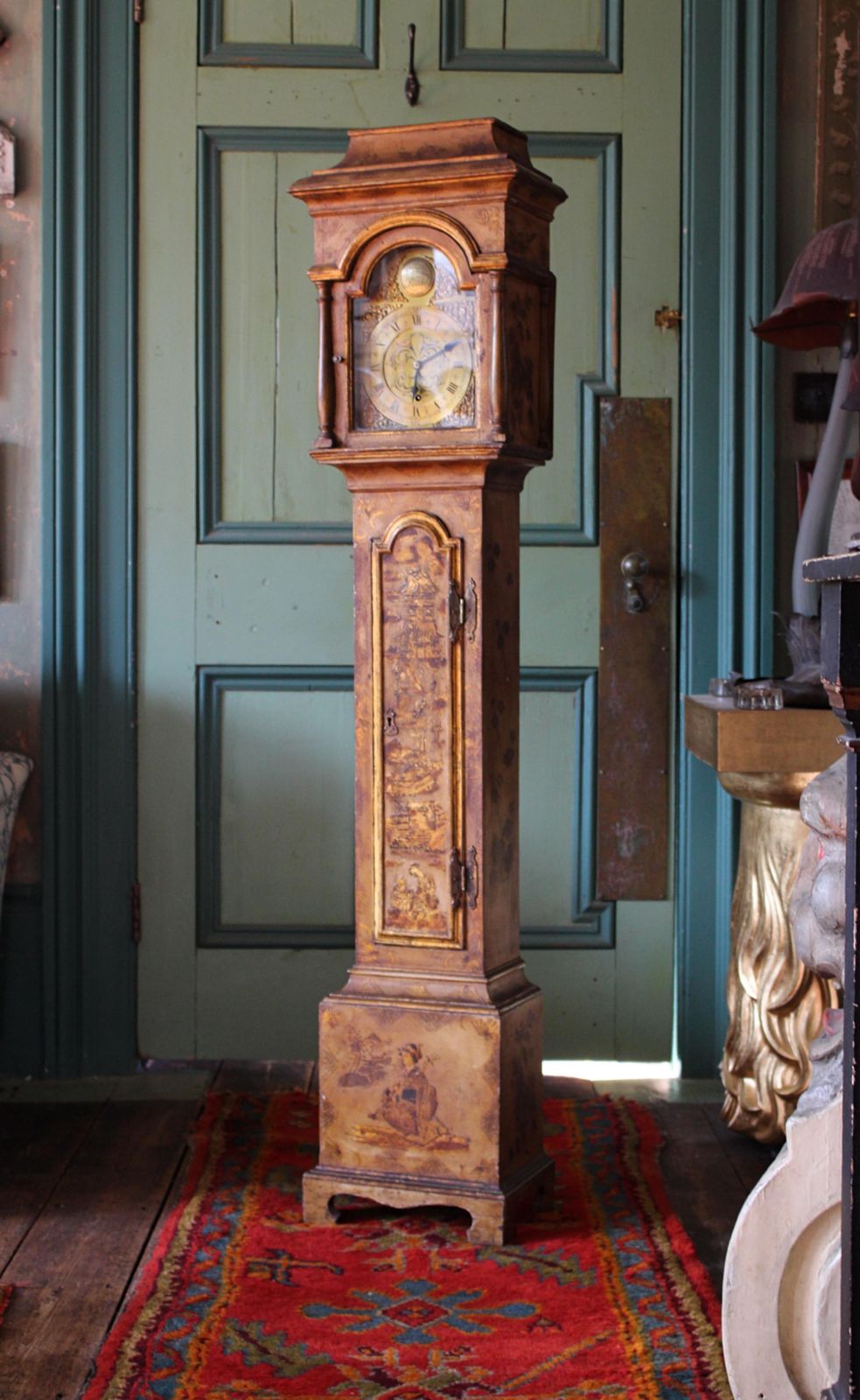 Winterhalder & Hofmeier Schwarzenbach Chinoiserie Small Grandmother Clock photo vinterior