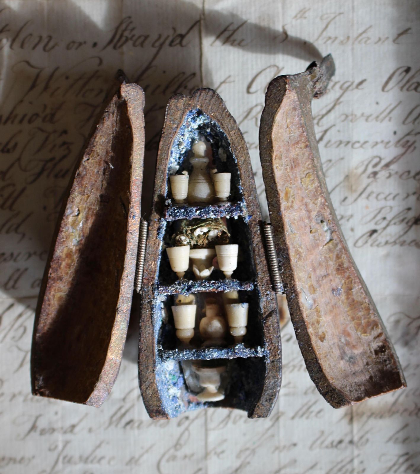 19th Century Maritime Nautical Sailor Folk Art Carved Cassia Pod Nut Curiosity photo vinterior