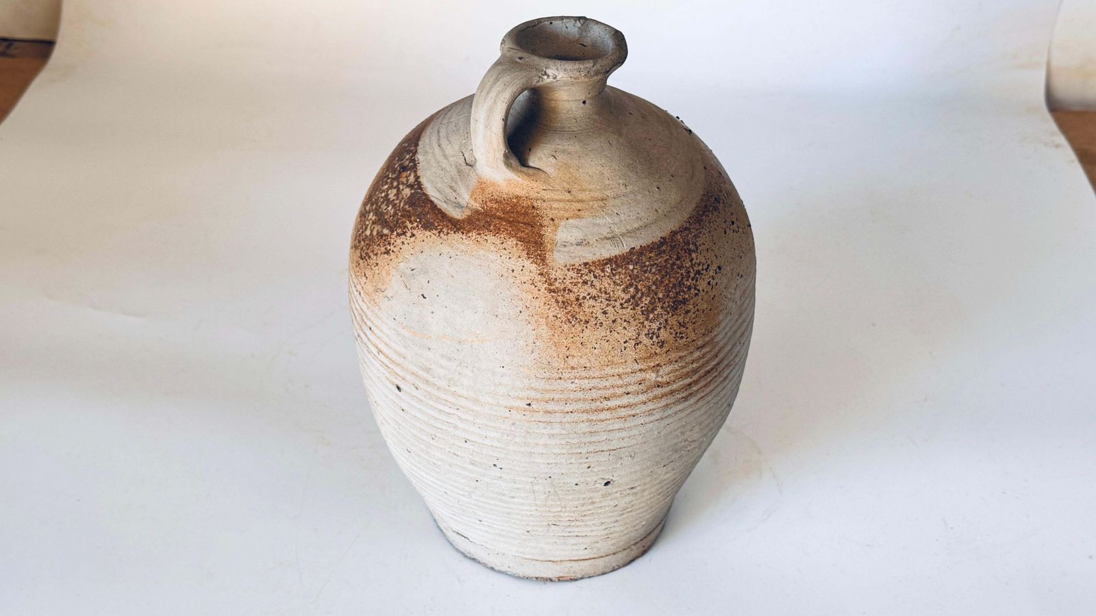 360.0 1950s 1960s French Provincial Pottery Jar, Côte D’azur Artisan Workshop photo