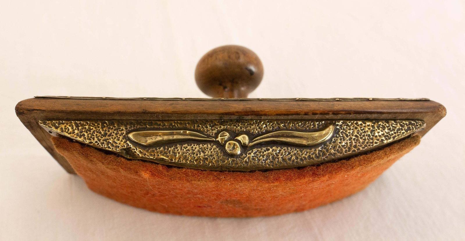 French Copper & Wood Desk Art Nouveau Ink Blotter, Circa 1920 photo vinterior
