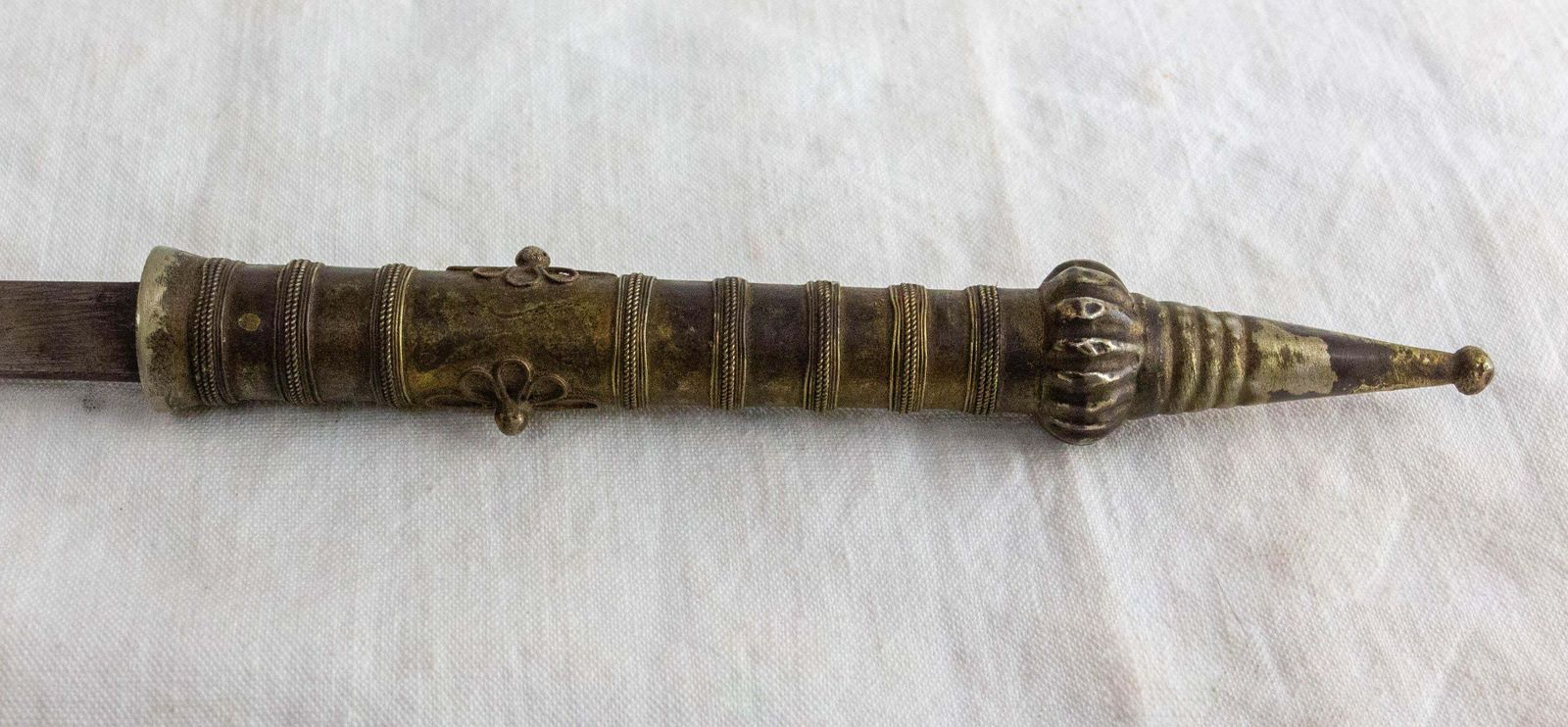 Set Of Moroccan Letter Openers Brass & Stone, Late 19th Century photo vintage