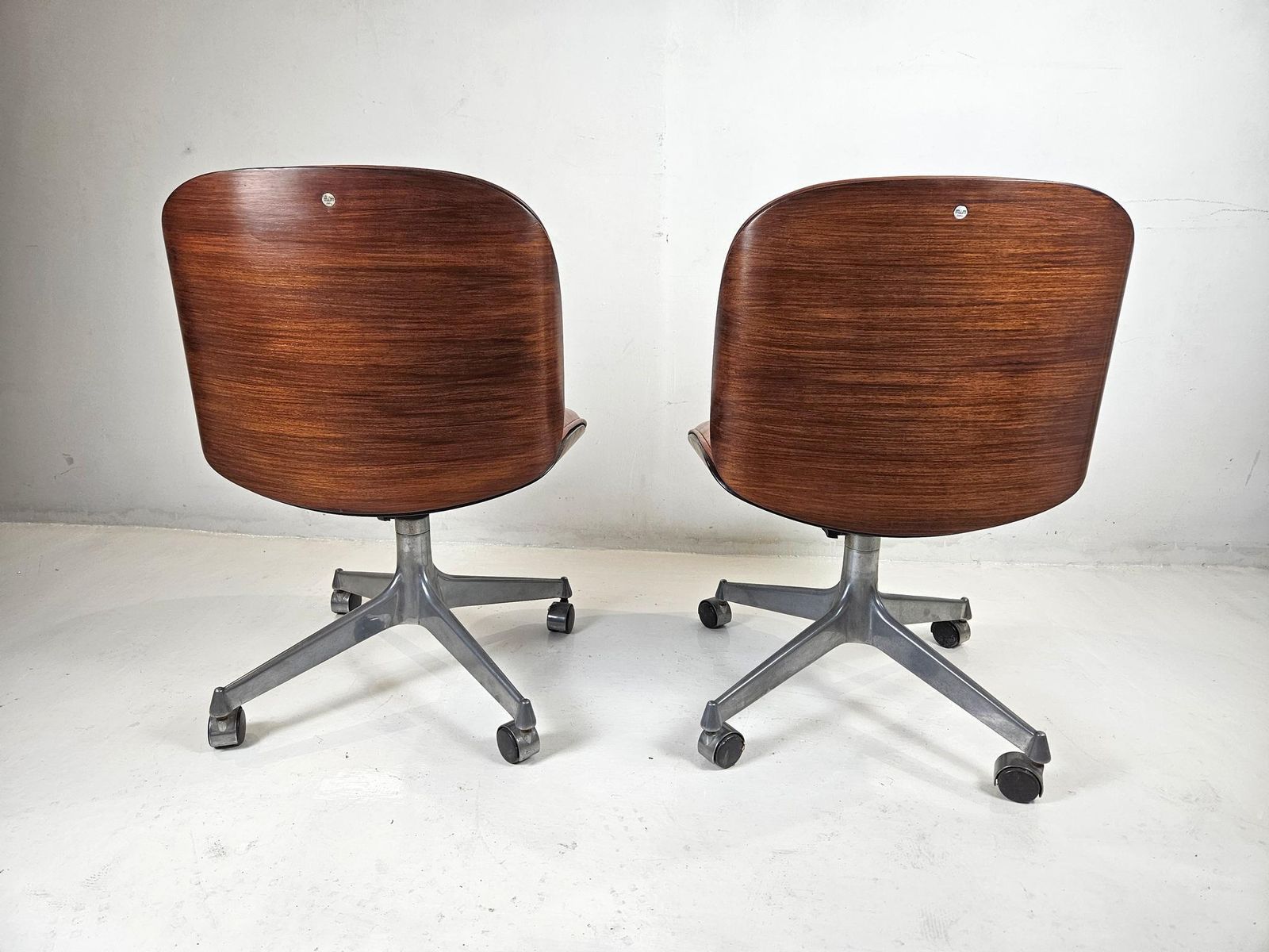 photo for sale Pair Of Swivel Desk Chairs "Terni" By Ico Parisi For Mim Rome Italy