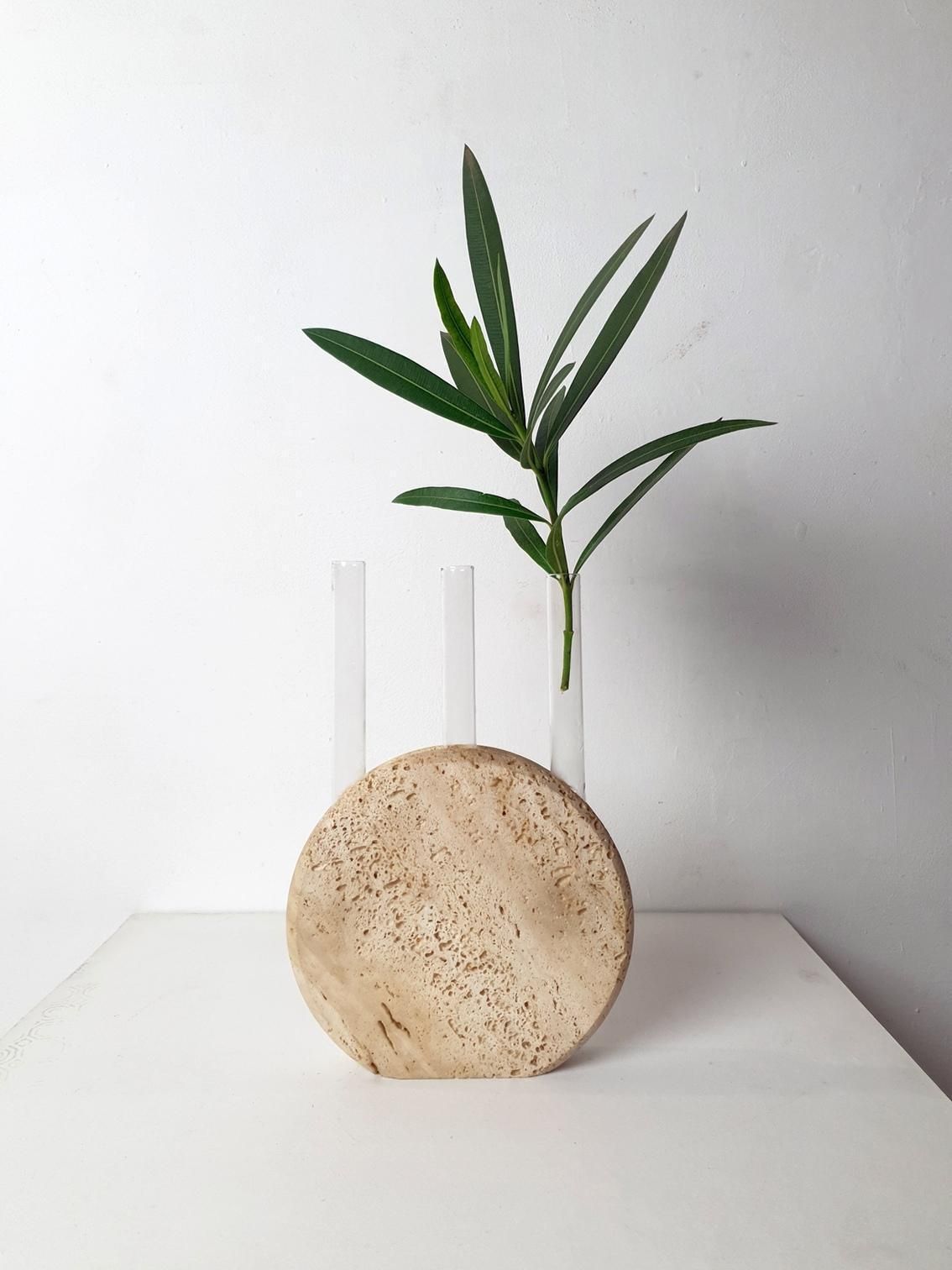 Travertine Vase By Fratelli Mannelli Italy 1970's photo furniture