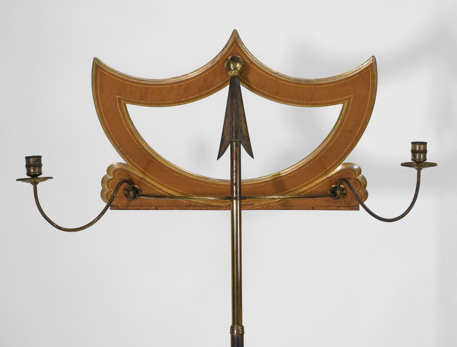 photo furniture Regency Bird’s Eye Maple Parcel Gilt & Gilt Brass Adjustable Music Stand Attr Sebastien Erard