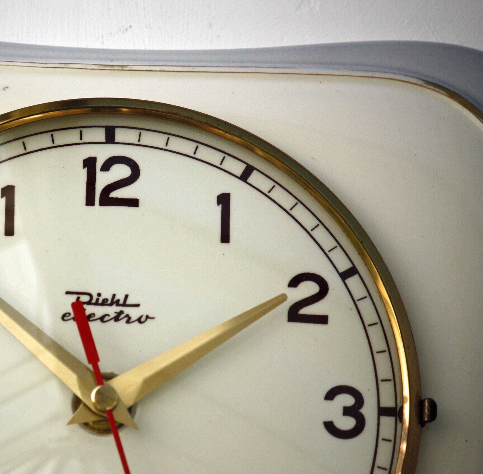 Vintage Diehl Wall Clock   25cm Ceramic Retro Style Mid Century Style Antique Grey Clock Gift Off The Wall Clocks photo for sale