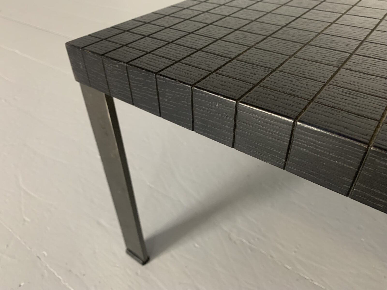 Furniture Pair Of Poltrona Frau “Geometrie” Coffee Sofa Side Tables – In Wenge photo