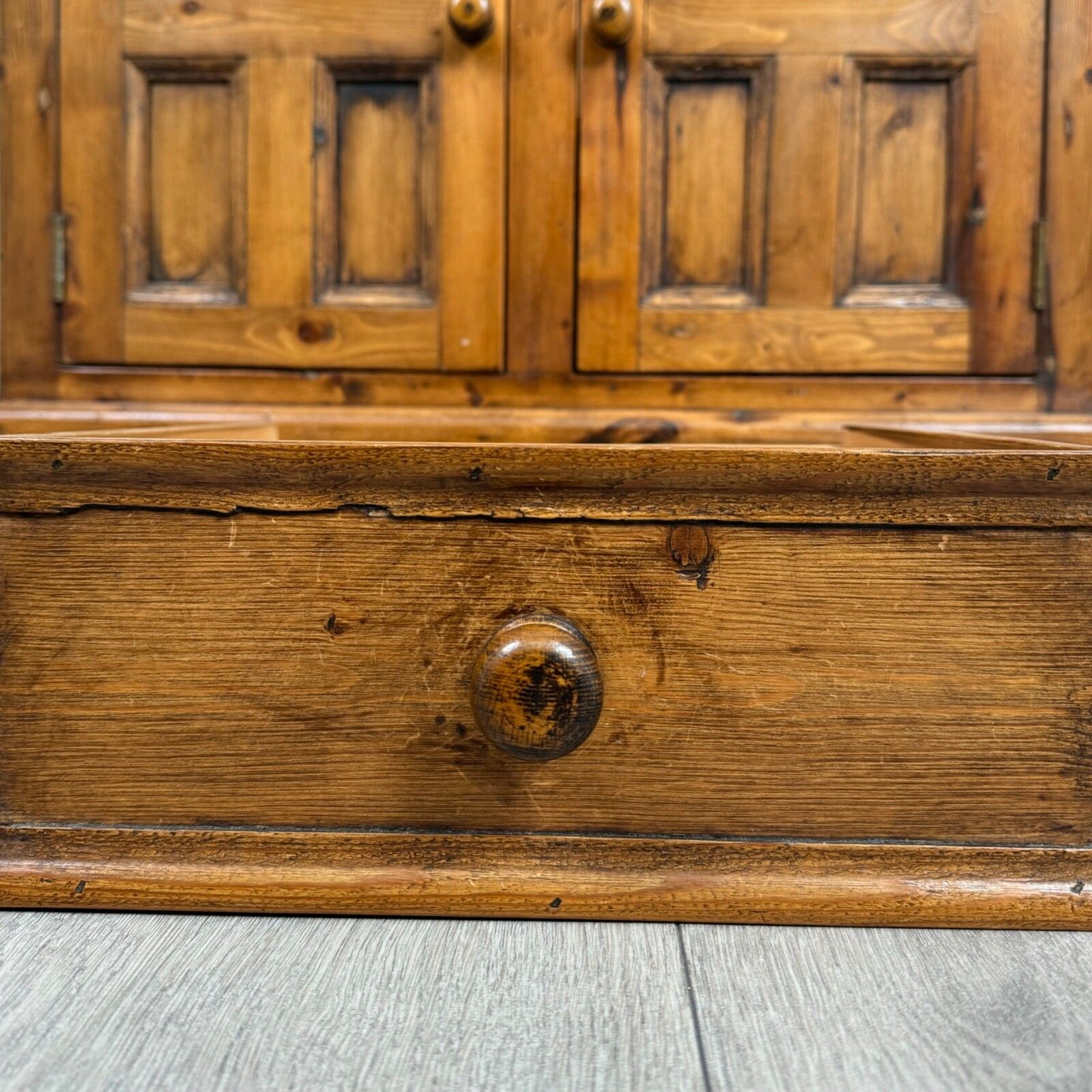 565.0 Vintage 20th Century Pine Cupboard Of Good Quality photo