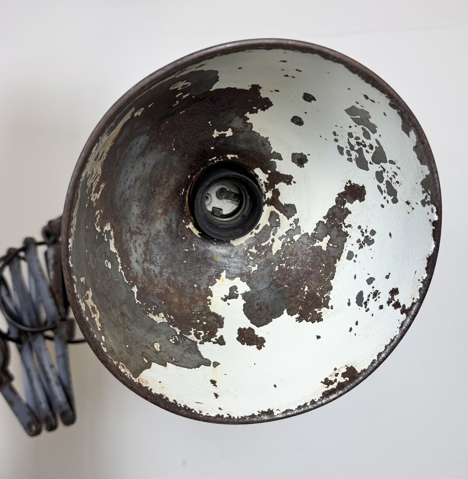 Lighting Grey Industrial Scissor Wall Lamp From Elektroinstala, 1960s photo