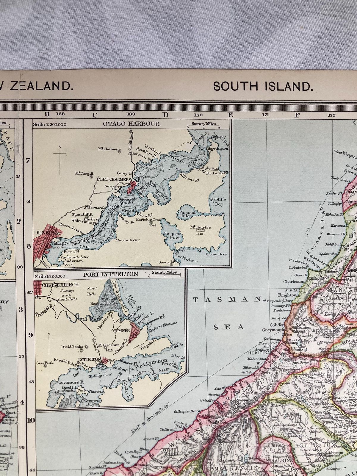 Original And Authentic Atlas Map Of New Zealand   Harmsworth Universal Atlas And Gazetteer (Circa 1900, Pre Wwi) photo 62.0