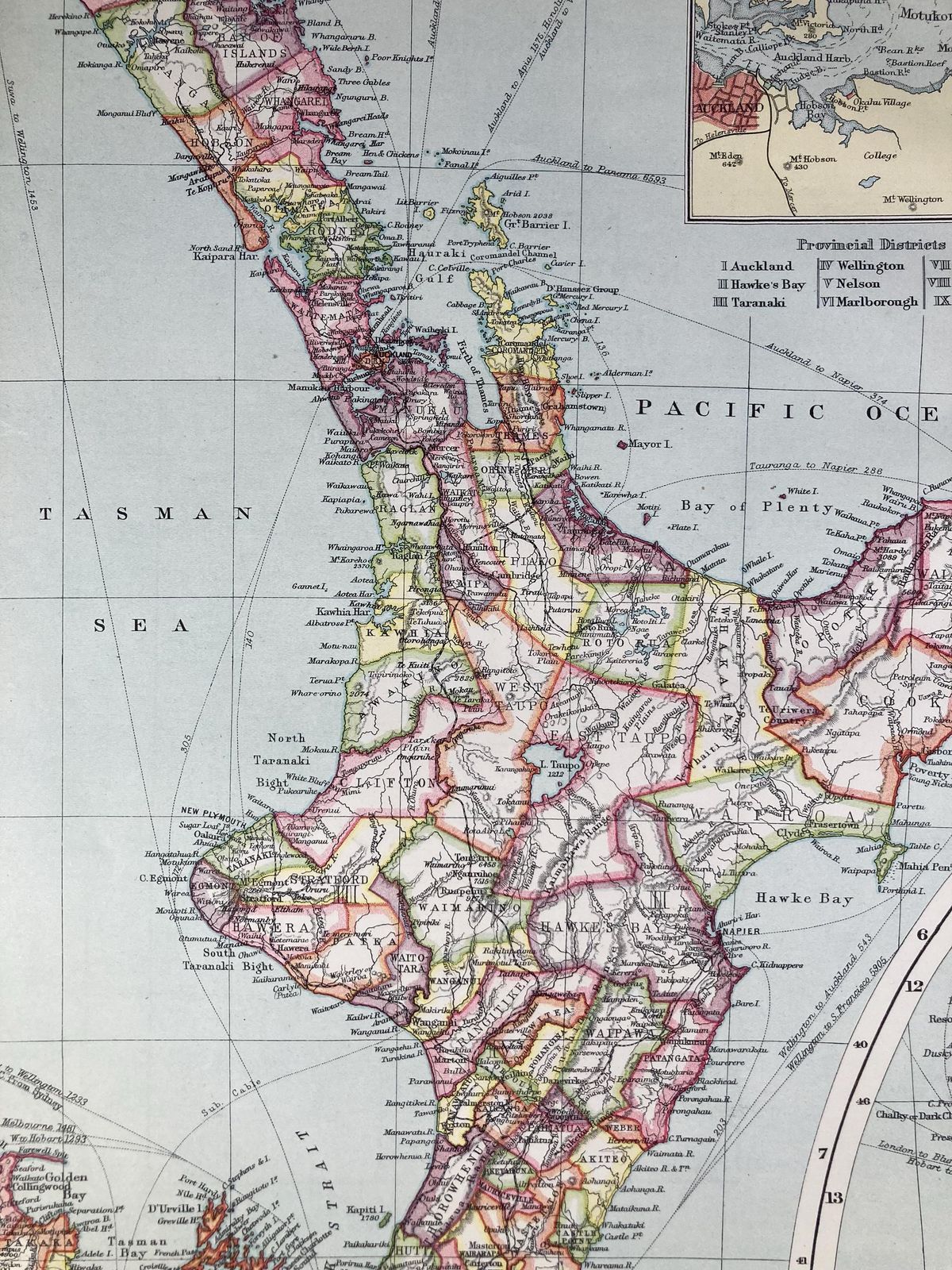 photo furniture Original And Authentic Atlas Map Of New Zealand   Harmsworth Universal Atlas And Gazetteer (Circa 1900, Pre Wwi)