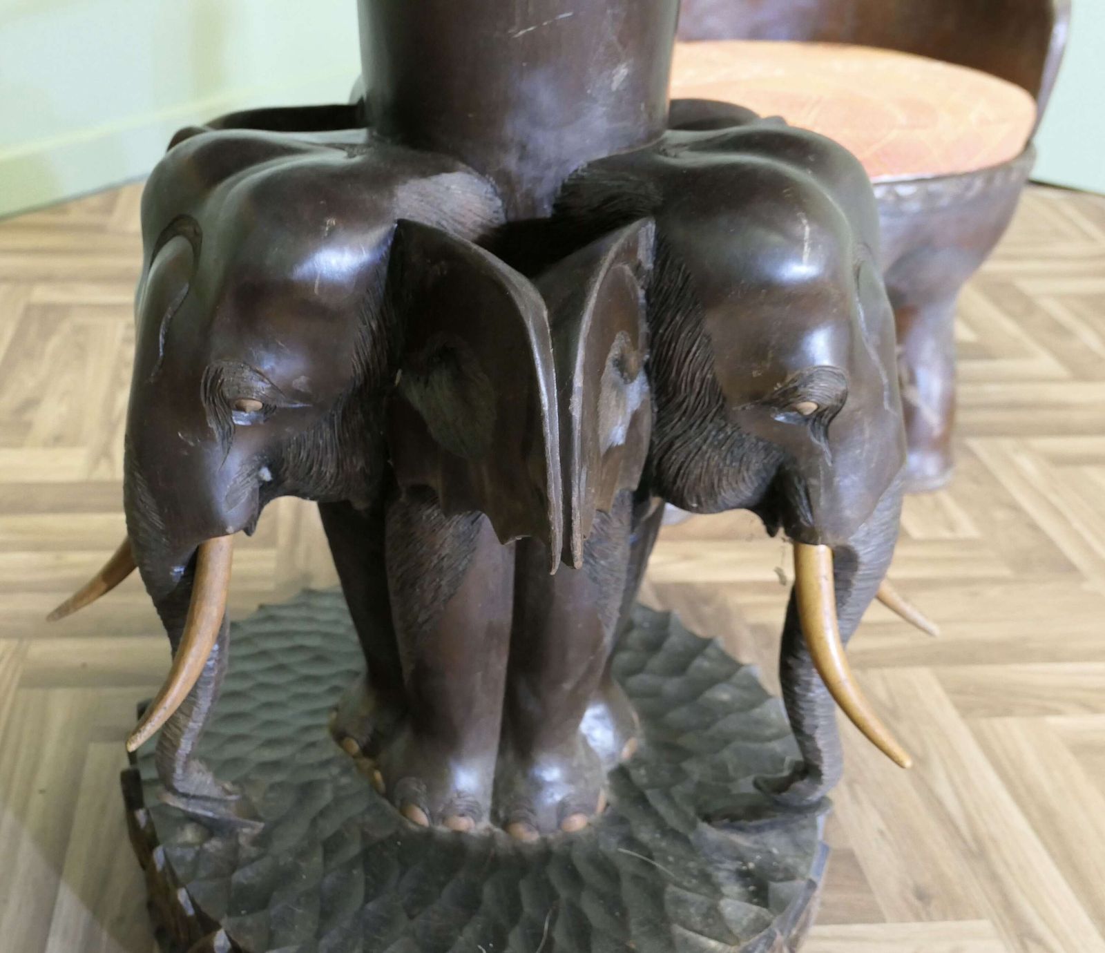 photo for sale A Very Unusual Set Of Elephant Chairs And Table