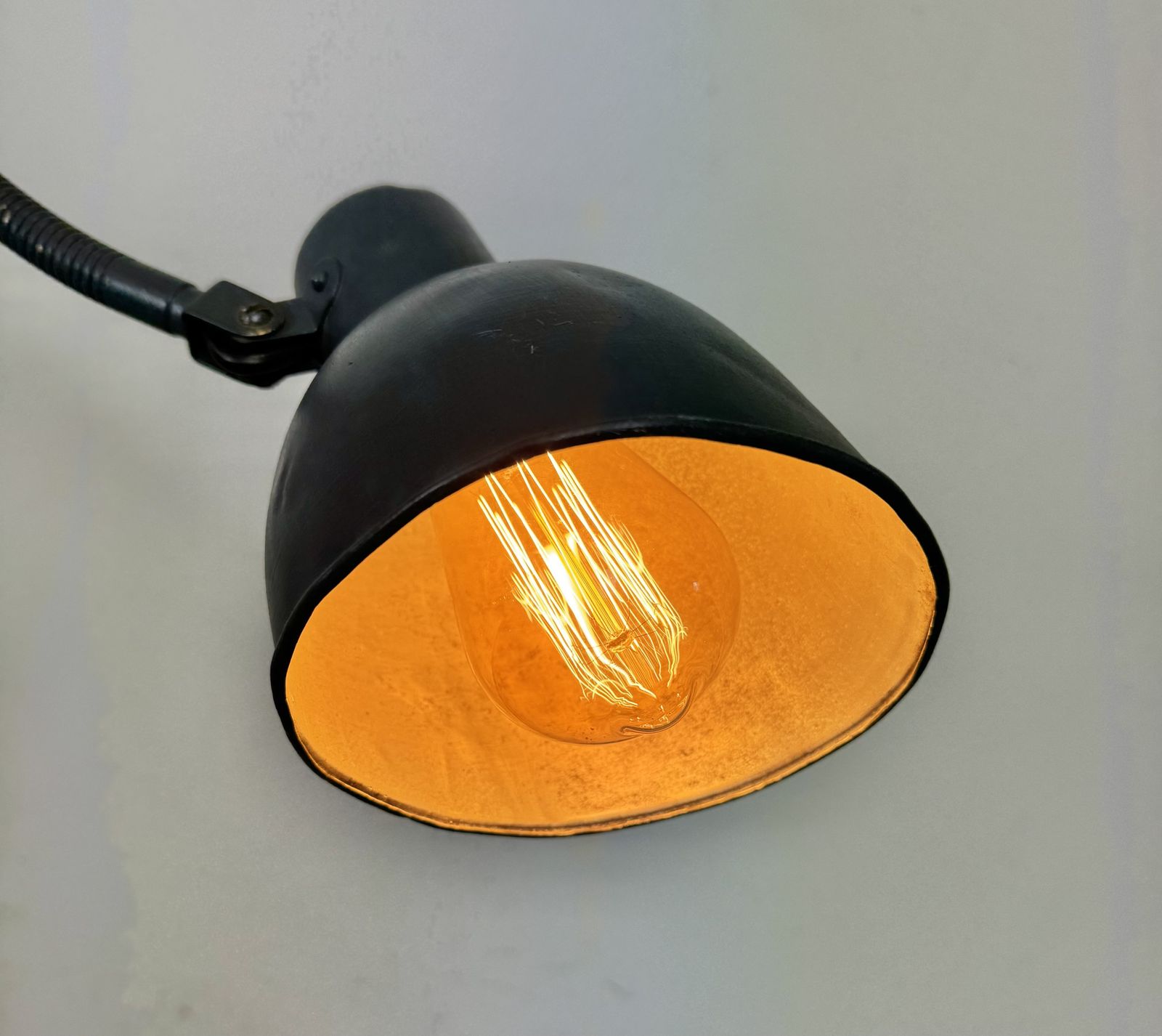 photo furniture Grey Painted Industrial Scissor Wall Lamp, 1960s