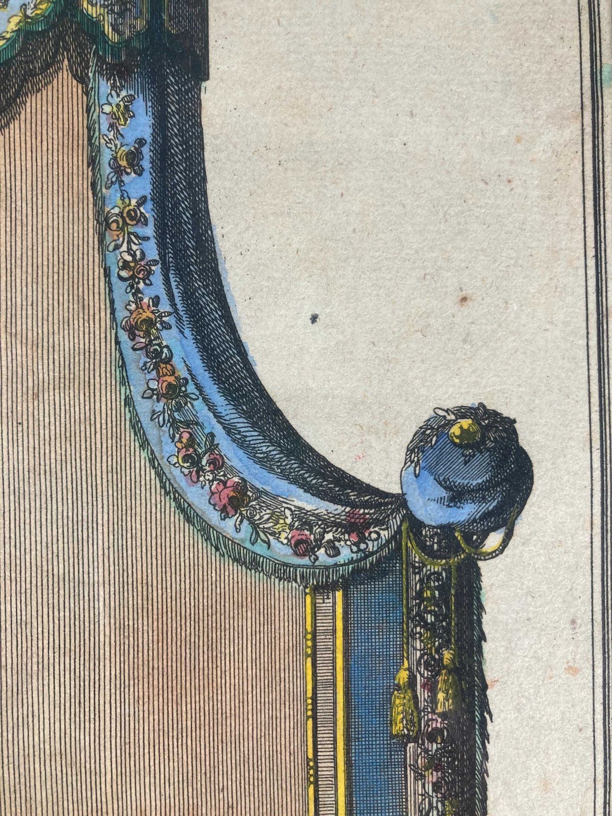 Stunning Rare Collectable Authentic 18th Century Antique Furniture Design Print   Perfect For Antiques Collectors & Art Lovers photo vinterior