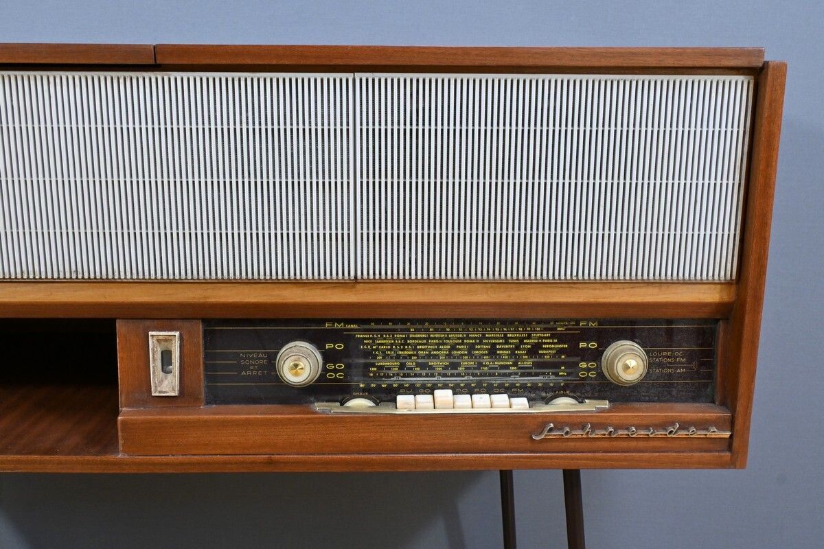 Schneider Mahogany Radio Cabinet – Mid 20th Century photo buy