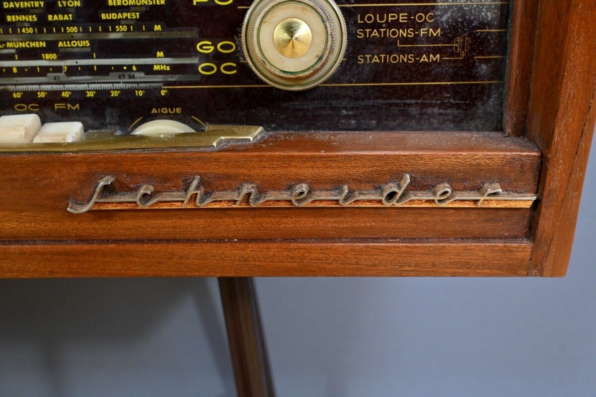 Furniture Schneider Mahogany Radio Cabinet – Mid 20th Century photo