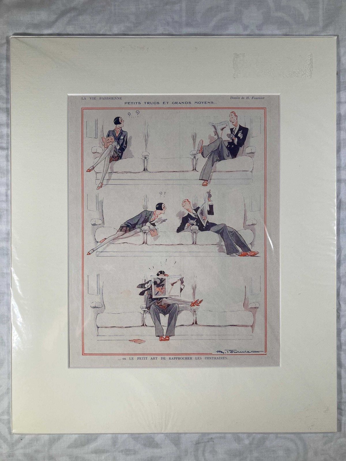 Authentic Antique 1926 By Henry Fournier From La Vie Parisienne   Vintage Art Deco Print