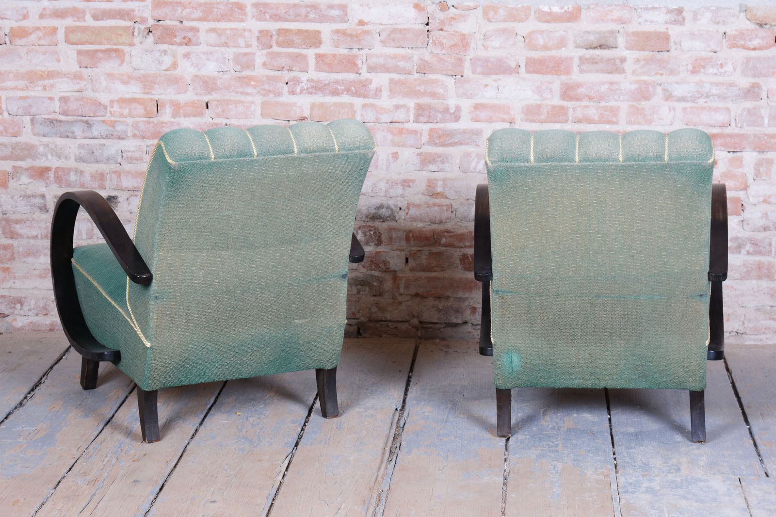 Pair Of Original Art Deco Armchairs, Jindrich Halabala, Up Zavody, Czech, 1930s photo furniture