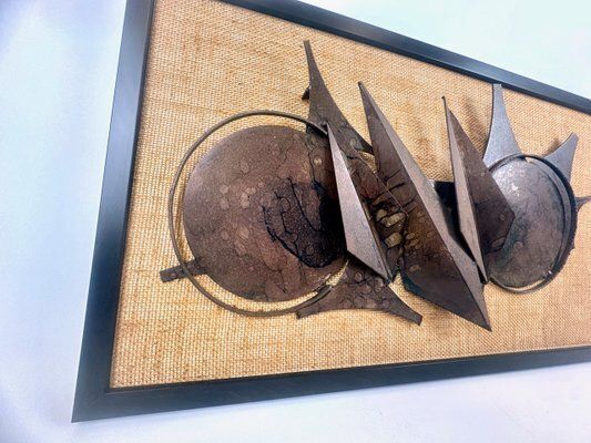 Brutalist Framed Relief Attributed To Henrik Horst, 1984 photo furniture