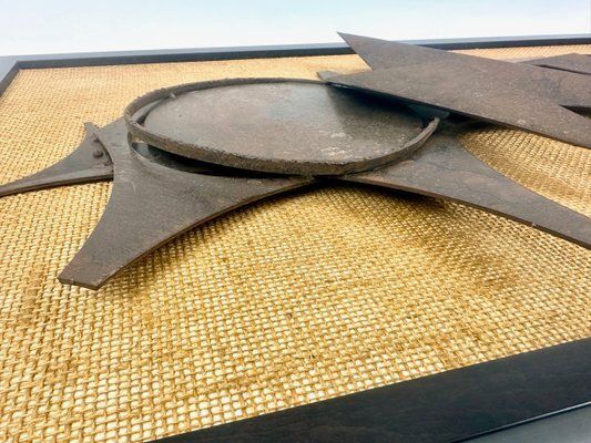 Brutalist Framed Relief Attributed To Henrik Horst, 1984 photo Art