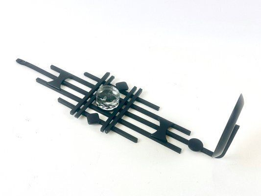 Danish Modernist Iron & Glass Wall Candleholder From Dantoft, 1960s photo furniture