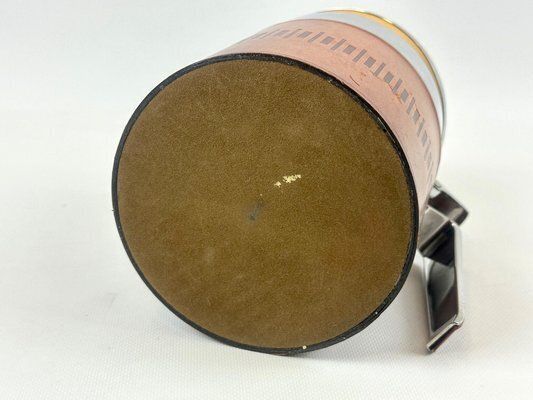 photo furniture Mid Century Leather And Steel Ice Bucket From Grasoli, 1960s