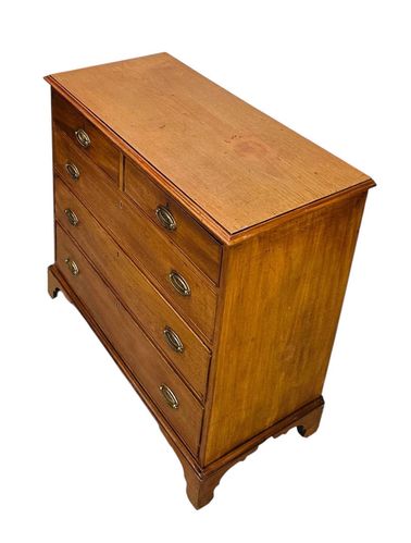 Antique Georgian Walnut Chest Of Drawers George 11 Superior Quality Bracket Feet photo Furniture